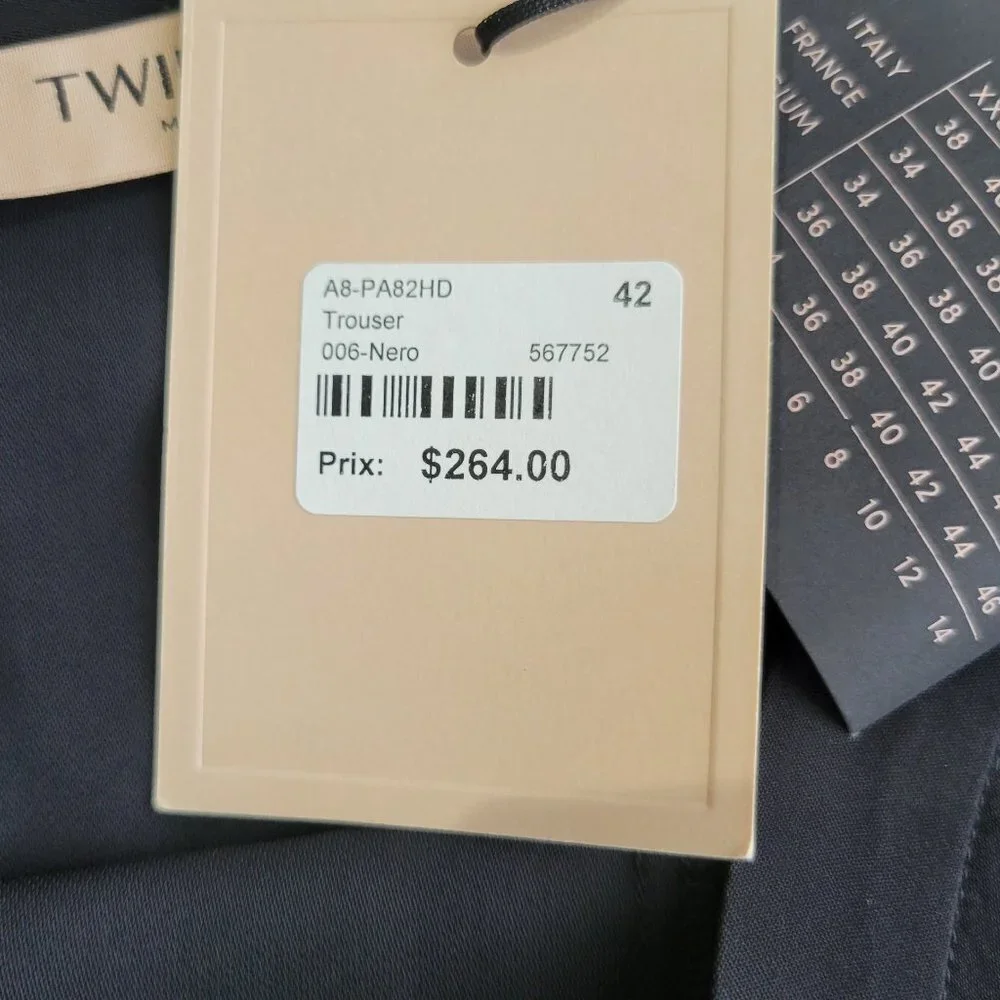 🌟NWT🌟 TWINSET Milano Black Trouser